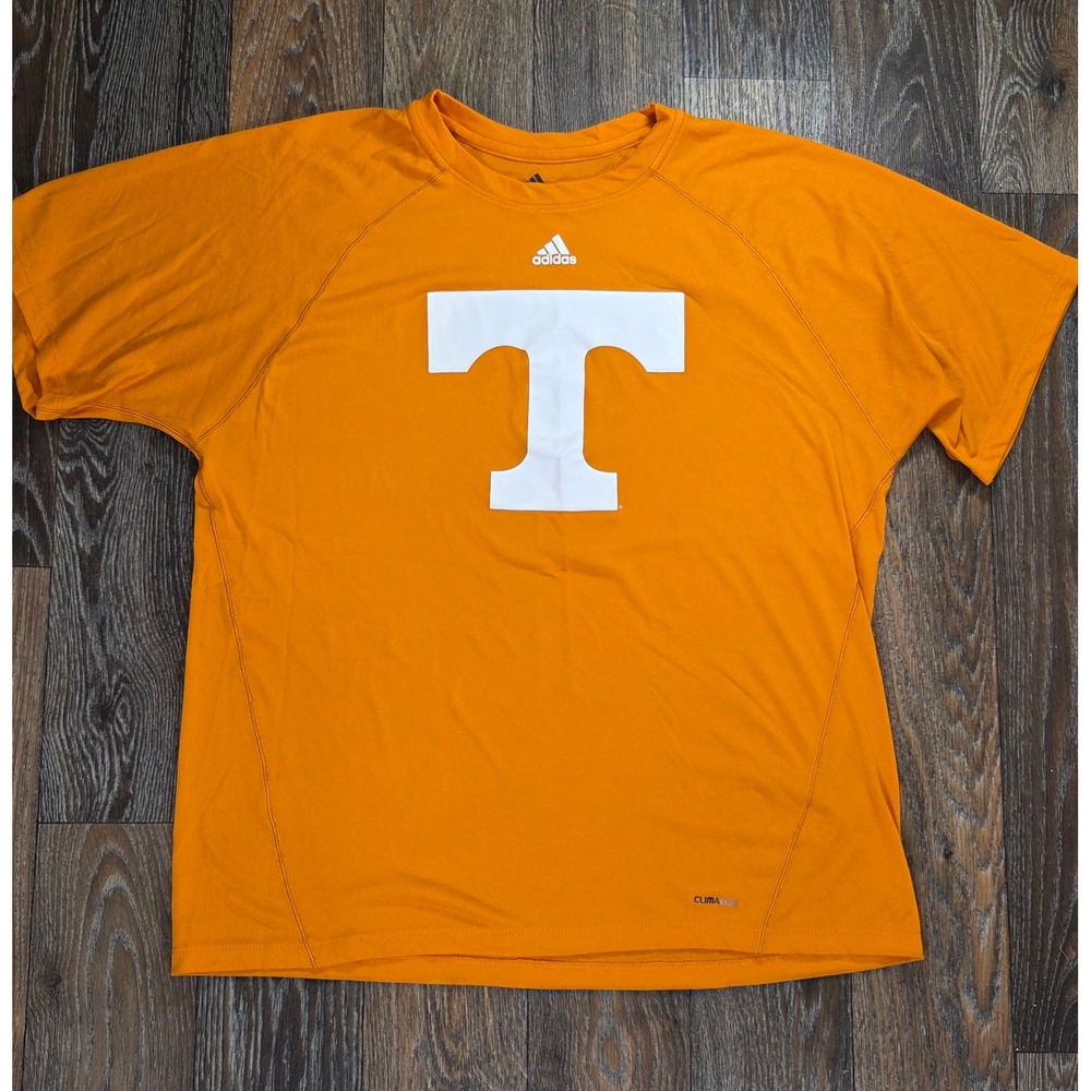 Adidas Tennessee Volunteers Climalite T-Shirt Mens Large Orange Short Sleeve